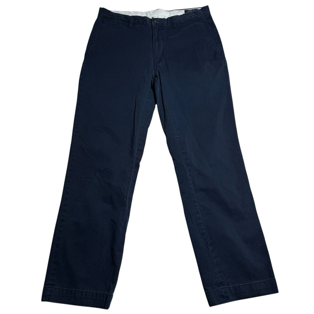 Polo Ralph Lauren Mens Chino Pants 33x30 Classic Fit Navy Blue Cotton Twill